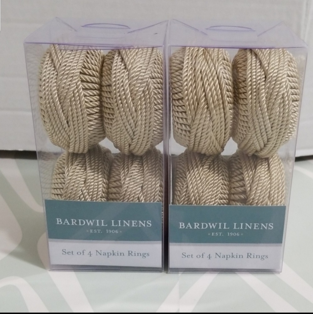 Bardwil linens twisted rope napkin rings